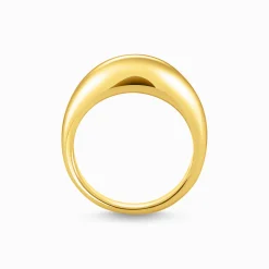 Cheap Ring mit zeitlos-edlem Design vergoldet Damen Ringe|18K Vergoldung - 925 Silber