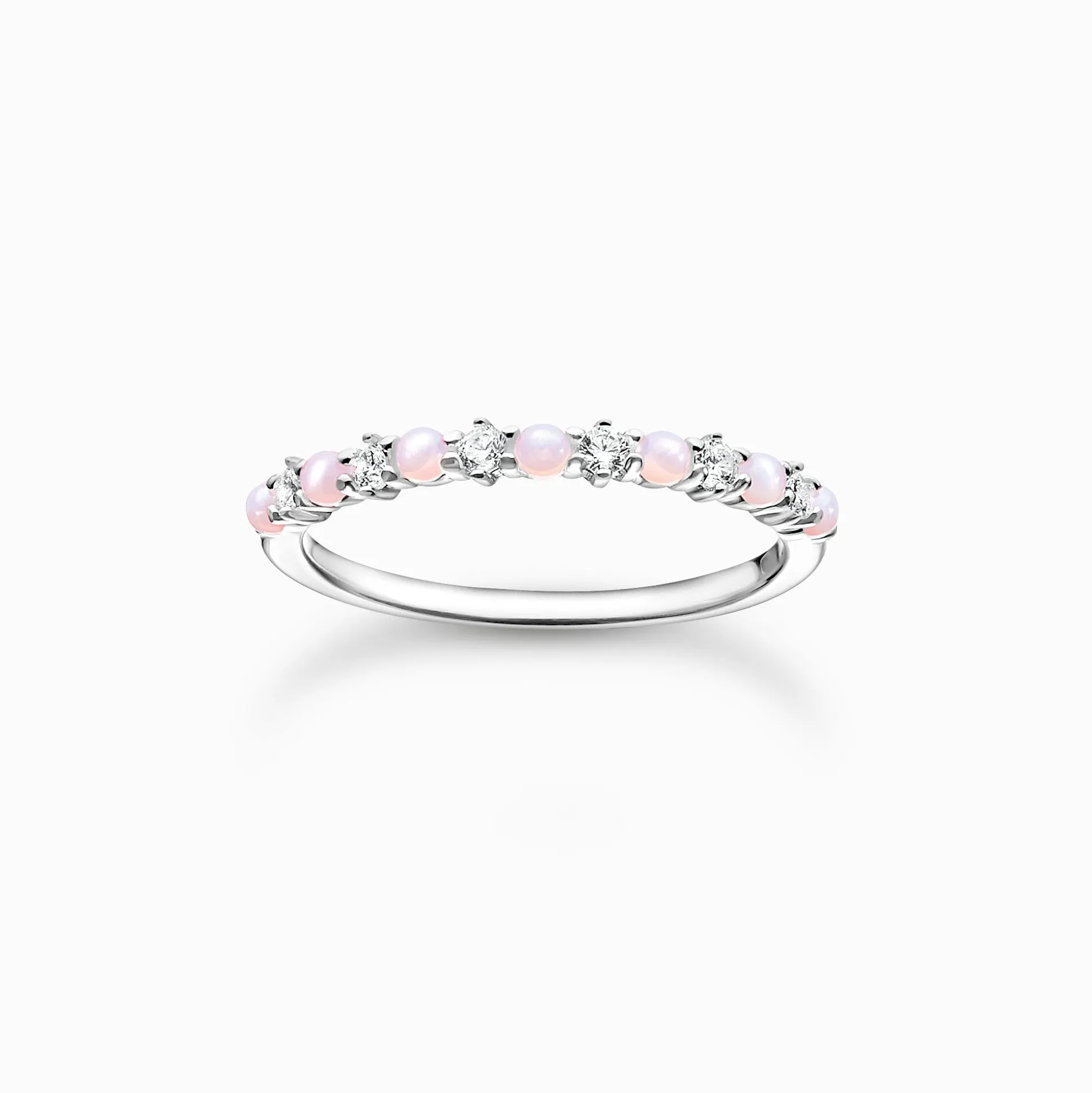 Hot Ring rosa und weiße Steine Damen Ringe