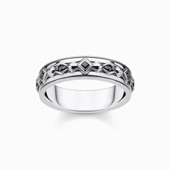 Shop Ring schwarze Steine silber Damen Ringe|Ringe