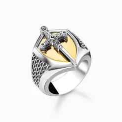 Best Ring Schwert gold Damen Ringe|18K Vergoldung - 925 Silber