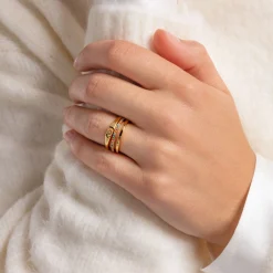 Flash Sale Ring Stern gold Damen Ringe|18K Vergoldung - 925 Silber