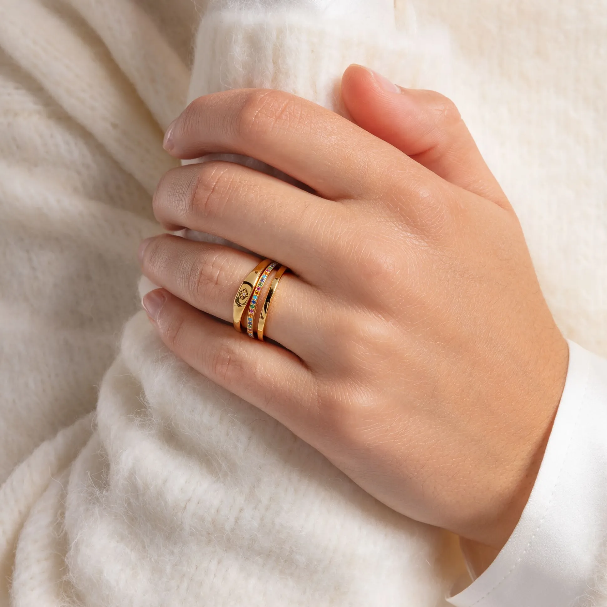 Flash Sale Ring Stern gold Damen Ringe|18K Vergoldung - 925 Silber