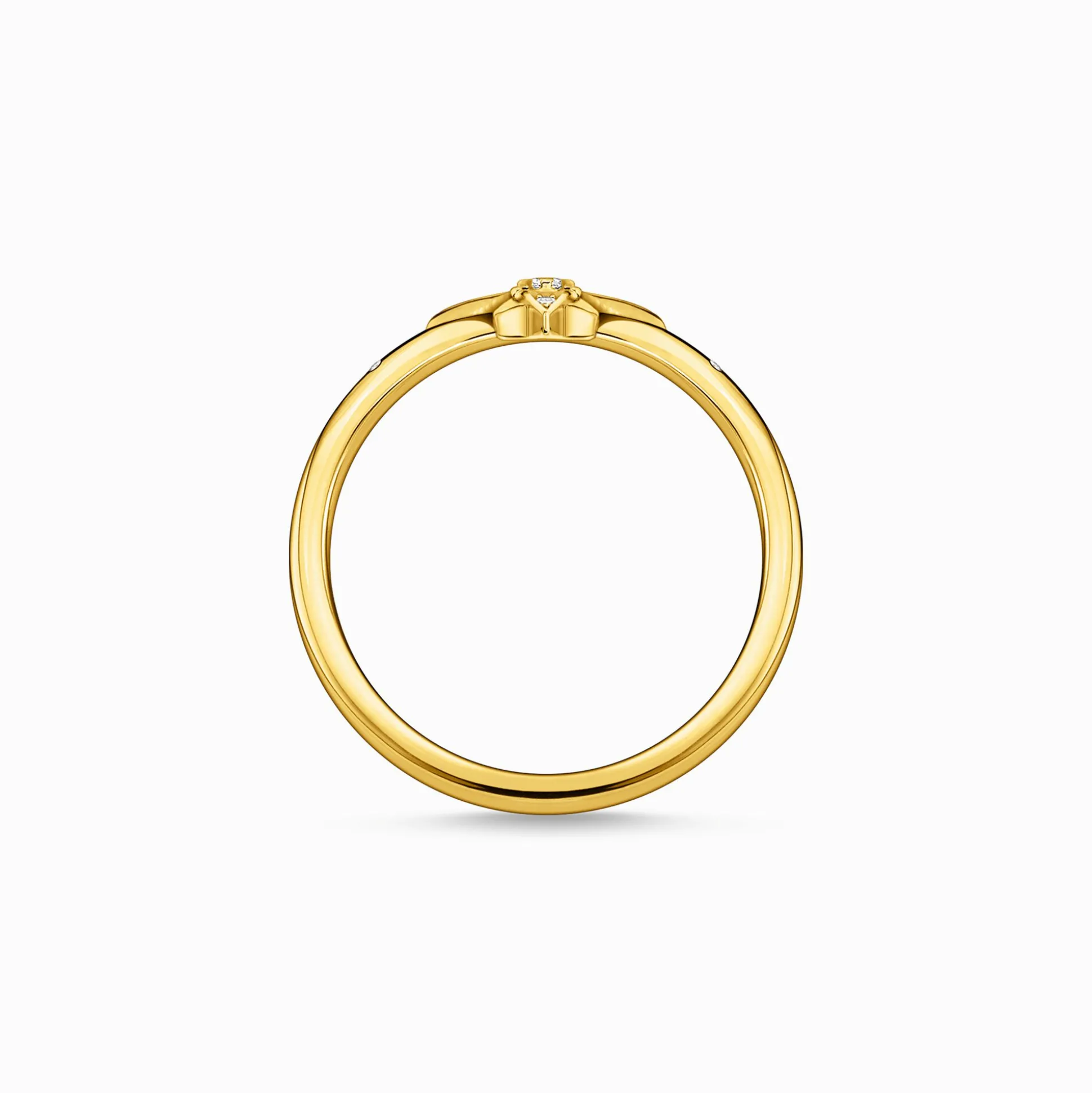Cheap Ring Stern mit Steinen gold Damen Ringe|18K Vergoldung - 925 Silber