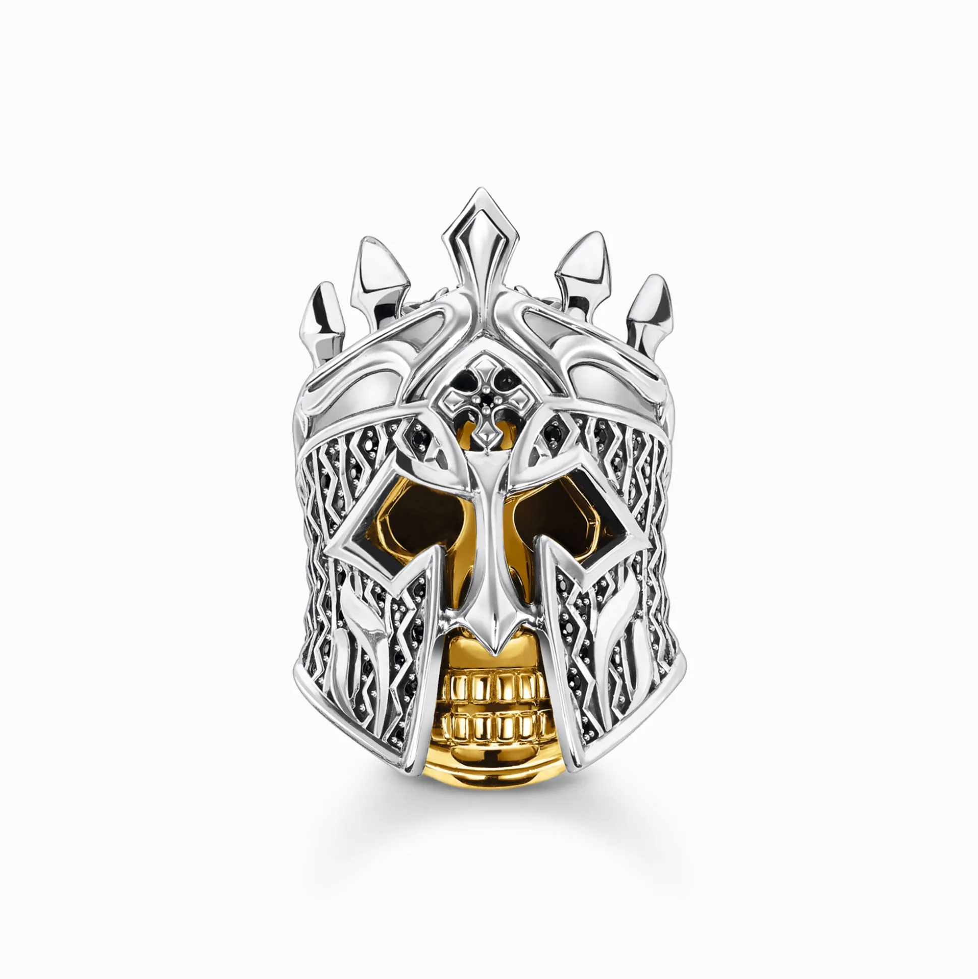 Best Ring Totenkopf Ritter Damen Ringe|18K Vergoldung - 925 Silber