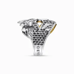 Best Ring Totenkopf Ritter Damen Ringe|18K Vergoldung - 925 Silber