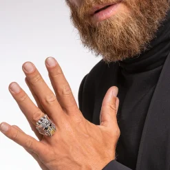Best Ring Totenkopf Ritter Damen Ringe|18K Vergoldung - 925 Silber