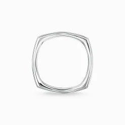New Ring Viereckig silber Damen Ringe|925 Silber