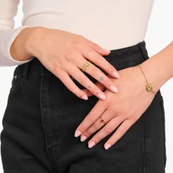 Sale Ring Vintage Romance vergoldet Damen Ringe|18K Vergoldung - 925 Silber
