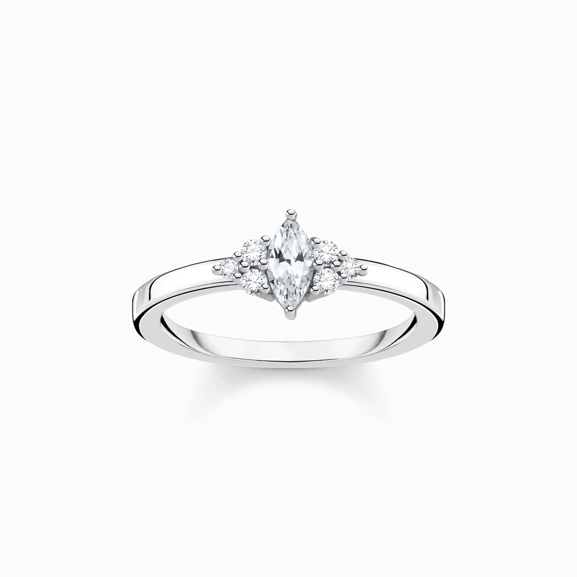 Best Sale Ring Vintage weiße Steine silber Damen Ringe