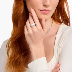 Clearance Ring weiß mit Steinen Silber Damen Ringe|925 Silber