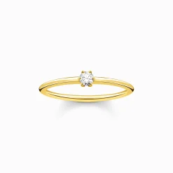 Outlet Ring weißer Stein gold Damen Ringe