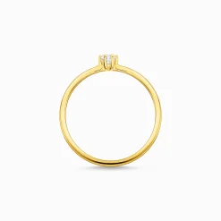 Outlet Ring weißer Stein gold Damen Ringe