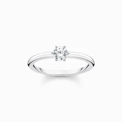 Best Ring weißer Stein silber Damen Ringe