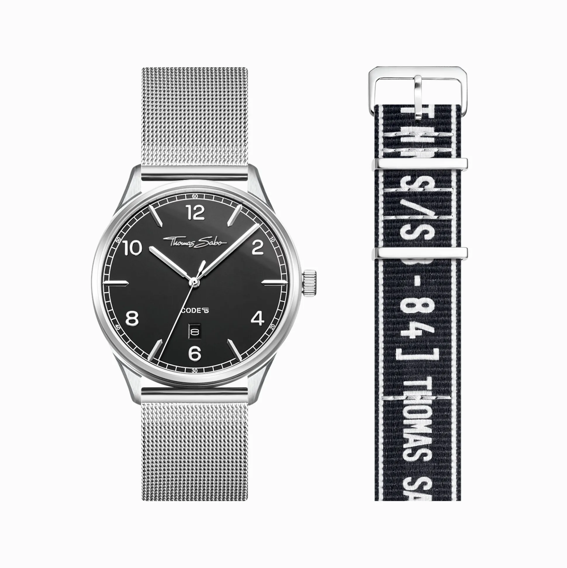 Best Set Code TS schwarze Uhr und schwarzes Urban Armband Damen Uhren|Damenuhren
