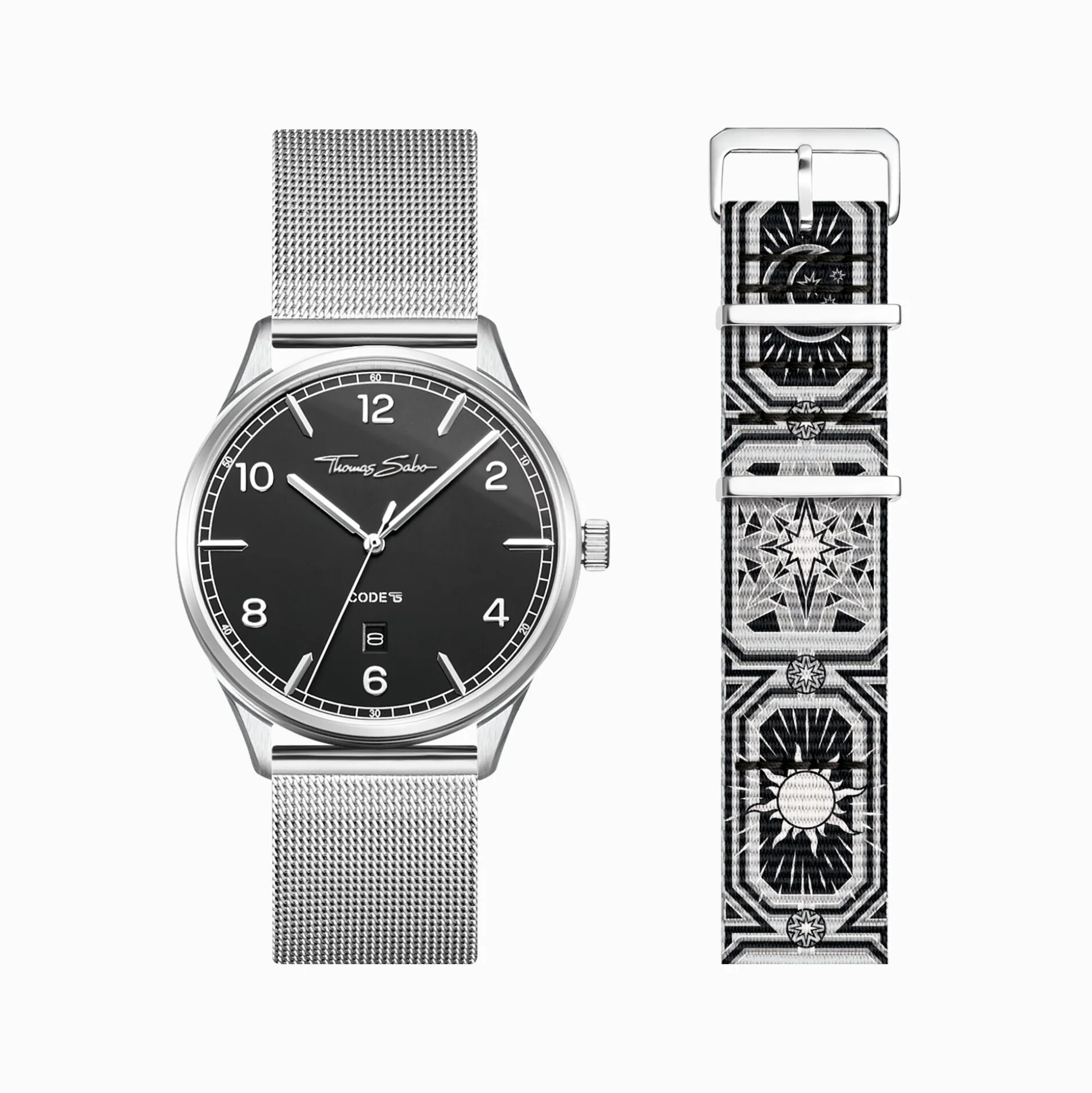 Cheap Set Code TS schwarze Uhr und Armband schwarzer Nachthimmel Damen Uhren|Damenuhren