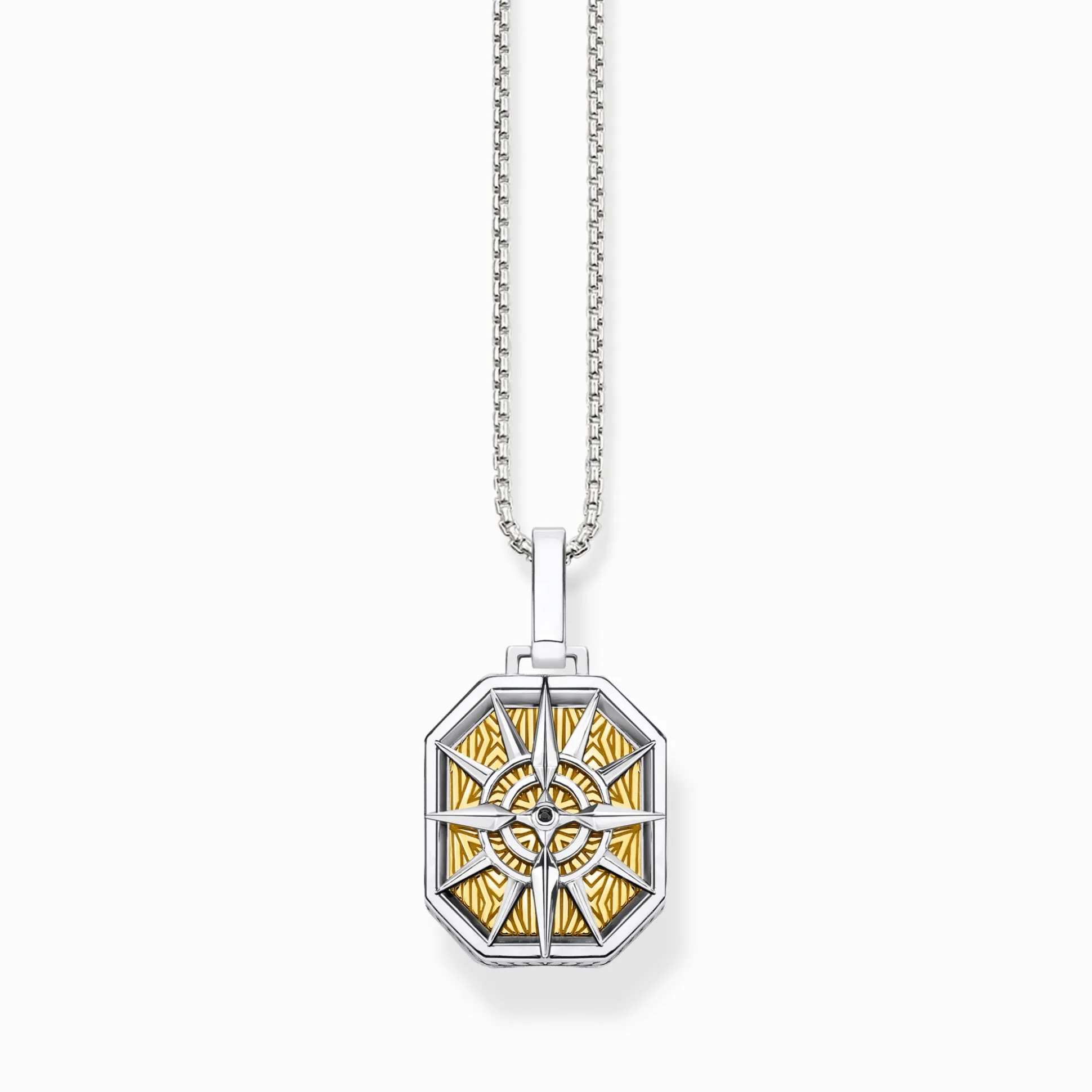 Best Sale Set Kette kleiner Kompass gold und silber Damen Halsketten|Halsketten