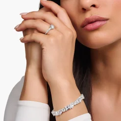 Flash Sale Solitärring mit weißen Steinen Silber Damen Ringe|925 Silber