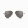 Store Sonnenbrille HARRISON Pilotenform weiß und beige-gold Damen Sonnenbrillen|Sonnenbrillen