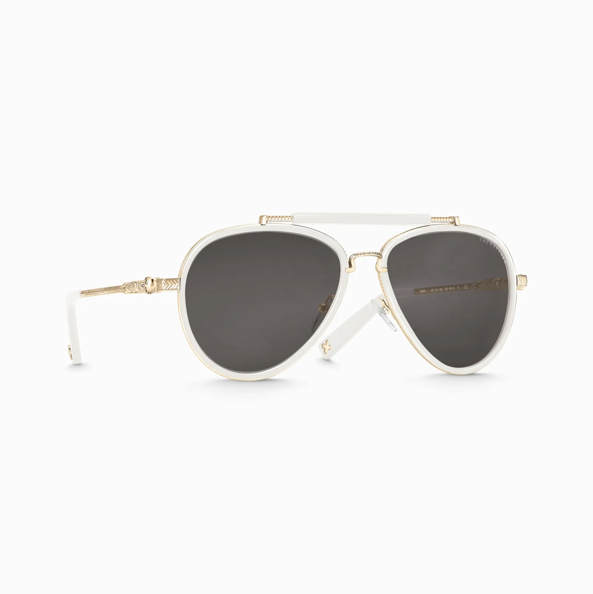 Store Sonnenbrille HARRISON Pilotenform weiß und beige-gold Damen Sonnenbrillen|Sonnenbrillen