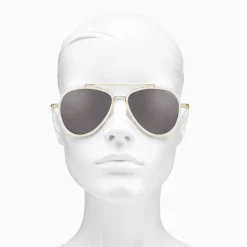 Store Sonnenbrille HARRISON Pilotenform weiß und beige-gold Damen Sonnenbrillen|Sonnenbrillen