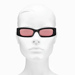 Clearance Sonnenbrille Kim schmal rechteckig dunkelrot Damen Sonnenbrillen|Sonnenbrillen