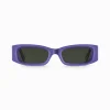 Hot Sonnenbrille Kim schmal rechteckig violett Damen Sonnenbrillen