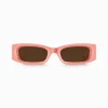 New Sonnenbrille Kim schmal rechteckig hellorange Damen Sonnenbrillen