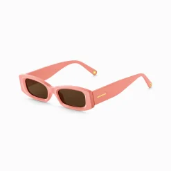 New Sonnenbrille Kim schmal rechteckig hellorange Damen Sonnenbrillen