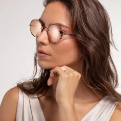 Clearance Sonnenbrille Romy Rund Verspiegelt Damen Sonnenbrillen