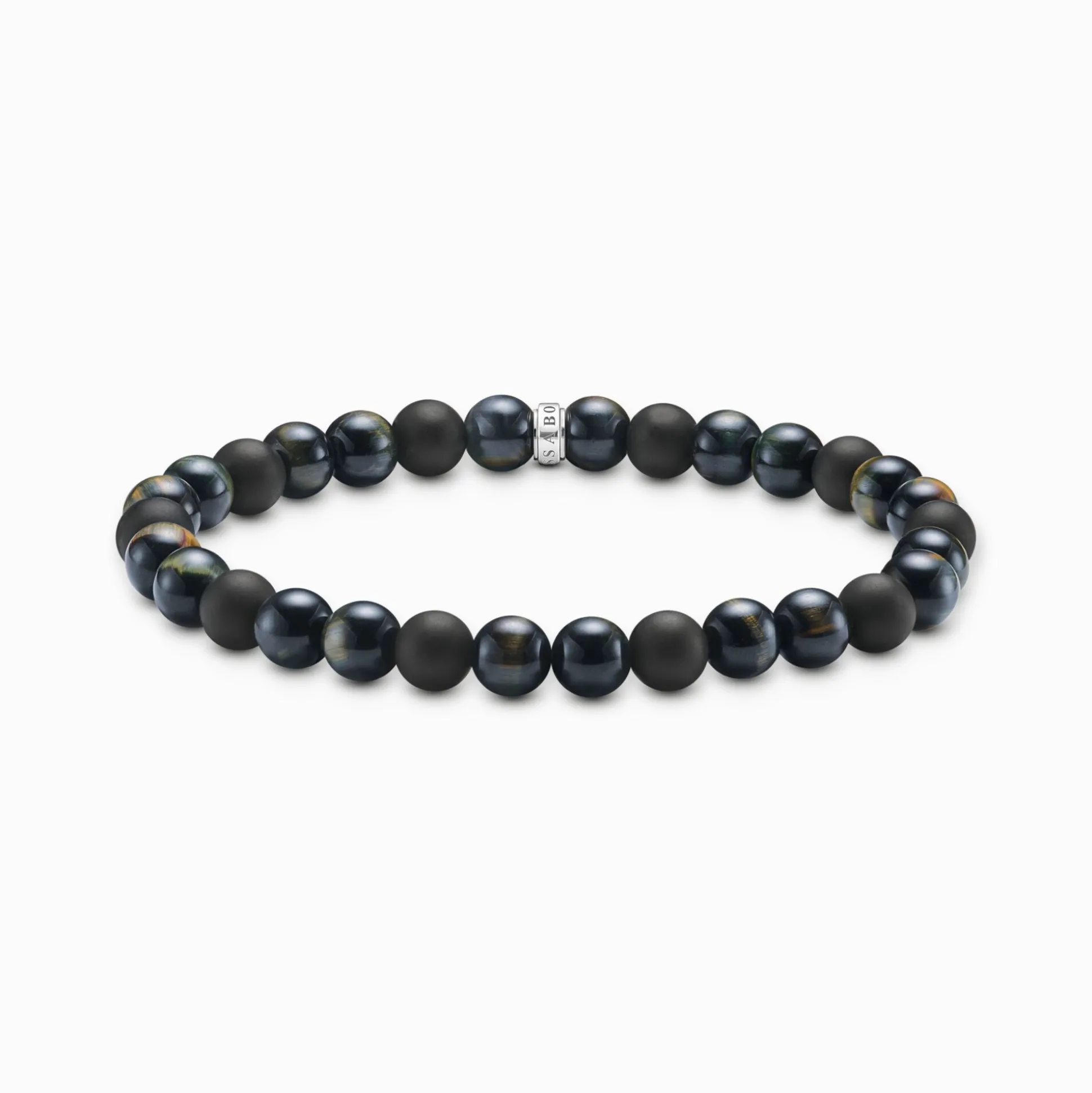 Cheap Talisman-Armband mit Tigerauge- und Obsidian-Beads Damen Armbänder|Armbänder