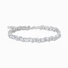Store Tennisarmband mit 31 weißen Steinen Silber Damen Armbänder|925 Silber