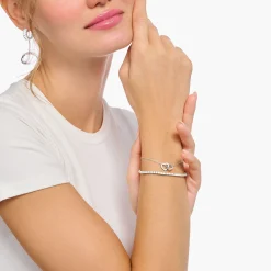 Cheap Tennisarmband mit weißen Steinen Silber Damen Armbänder