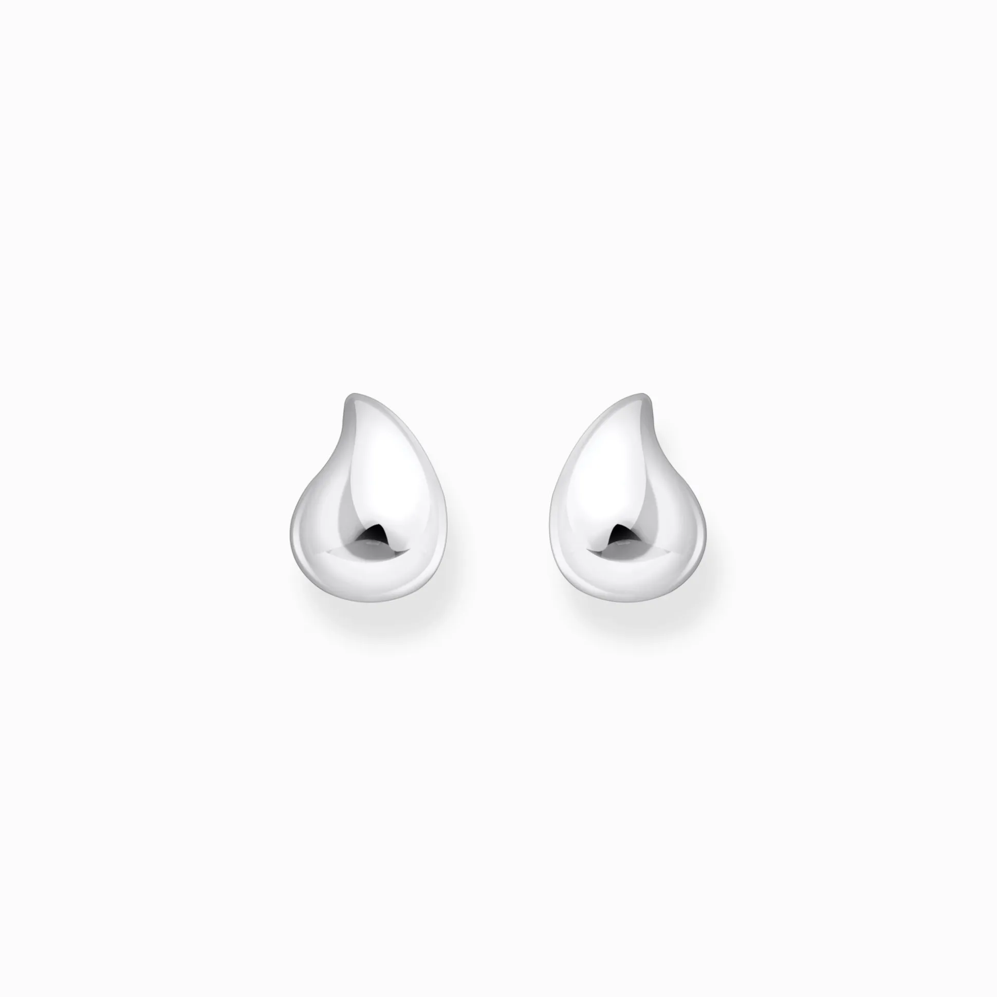 Outlet Tropfen-Ohrstecker mit organischer Form Silber Damen Ohrstecker|925 Silber